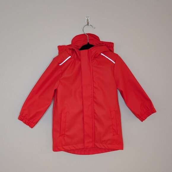 💚 2 for 20 💚 Cat & Jack Reflective Orange Raincoat - Picture 1 of 5